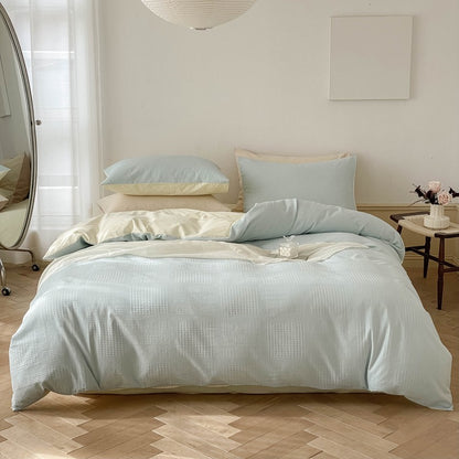 Milk Waffle Four-Piece Pure Cotton High-Quality Bed Set - Harmony Gallery