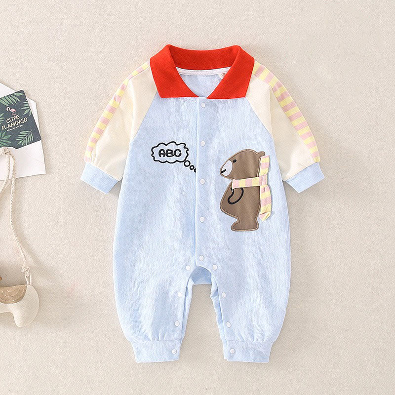 One-Piece Cotton Newborn Cartoon Baby Boy's Romper - Harmony Gallery