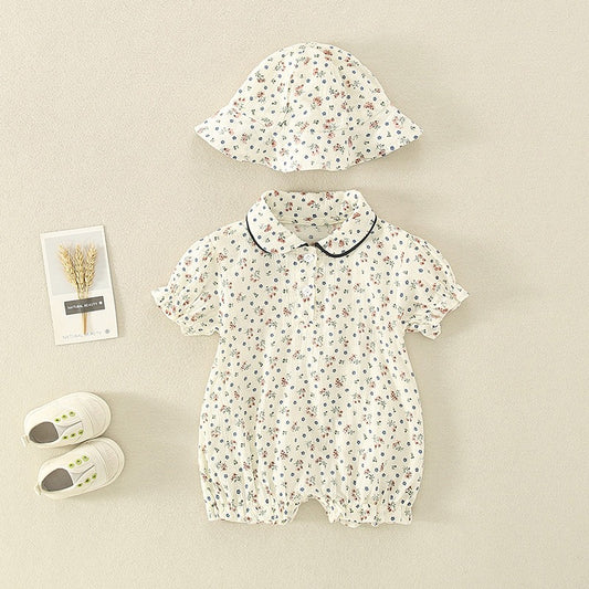 Thin One-Piece Suit Full Moon Summer Baby Girl's Romper - Harmony Gallery