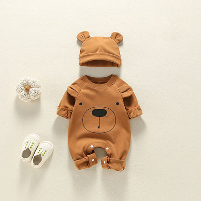 One-Piece Cute Hooded Climbing Baby Boy's Romper - Harmony Gallery