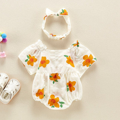 Summer One-Piece Cute Banquet Baby Girl's Romper - Harmony Gallery