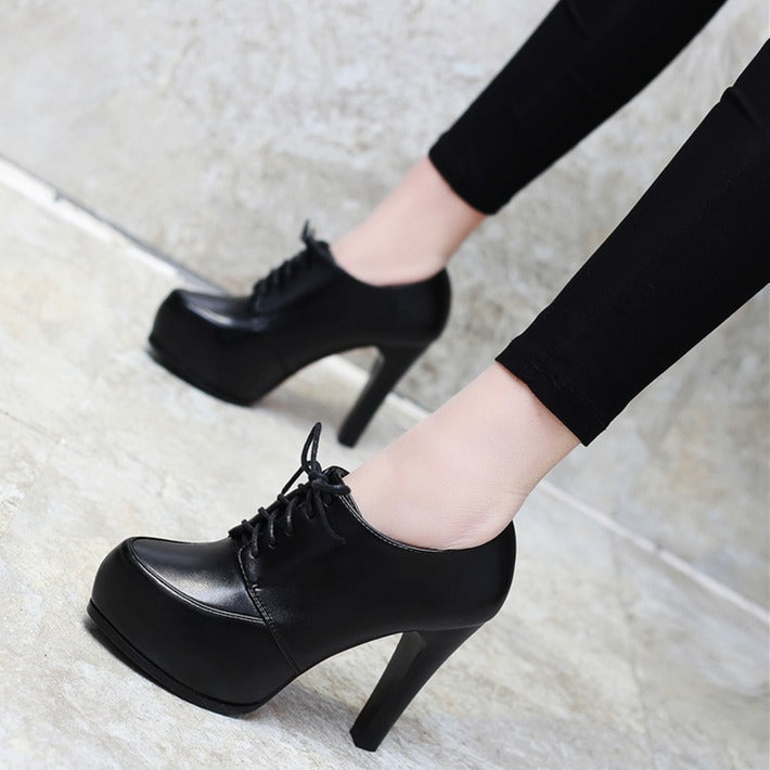 Catwalk All-Match Lace High Heel Women's Shoes - Harmony Gallery