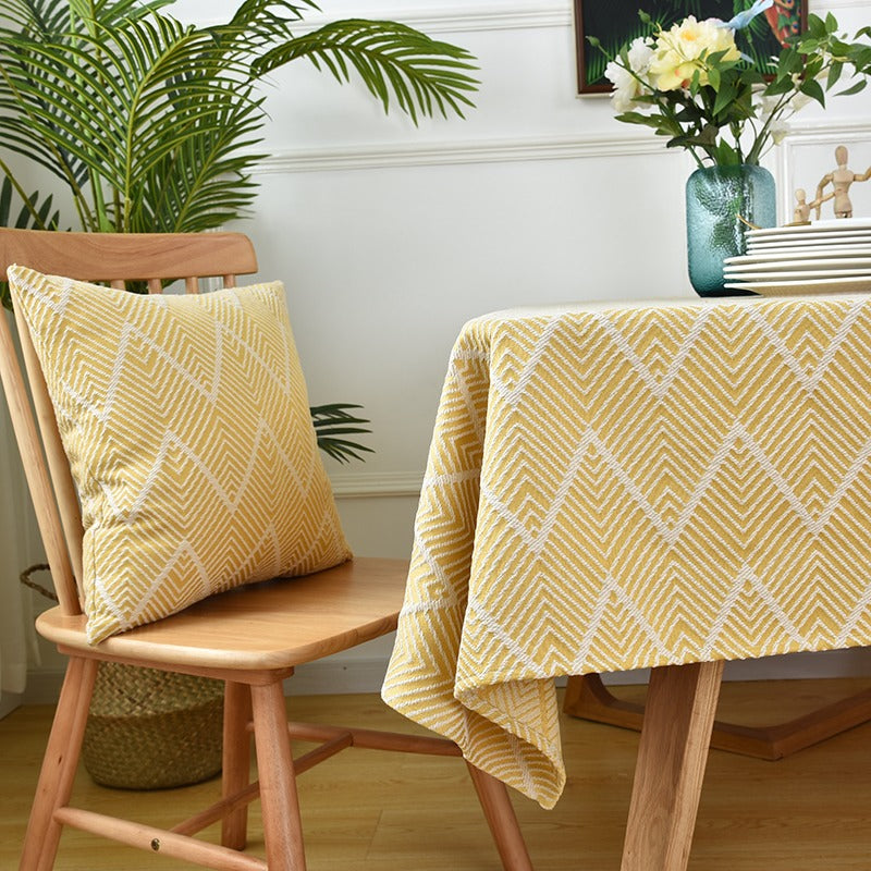 Rectangular Nordic Cotton & Linen Sofa Living Room Cushion - Harmony Gallery