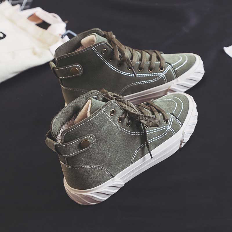 All-Match High-Top Cotton Canvas Winter Women's Boots - Harmony Gallery