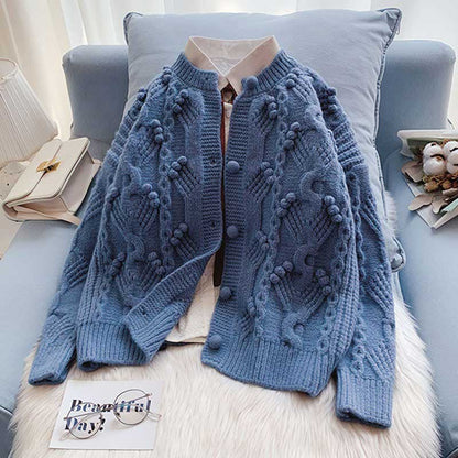 Spring Design Loose Knitted Women's Cardigan - Harmony Gallery