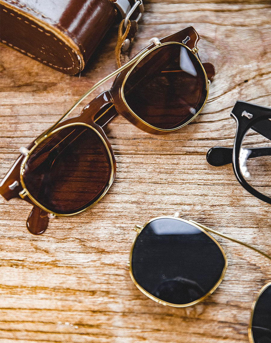 Handmade Depp Round Frame Detachable Dual-use Polarized Men's Sunglasses - Harmony Gallery