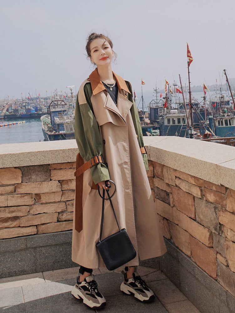 Mid-Length Loose British Style Women's Trench Coat - Harmony Gallery