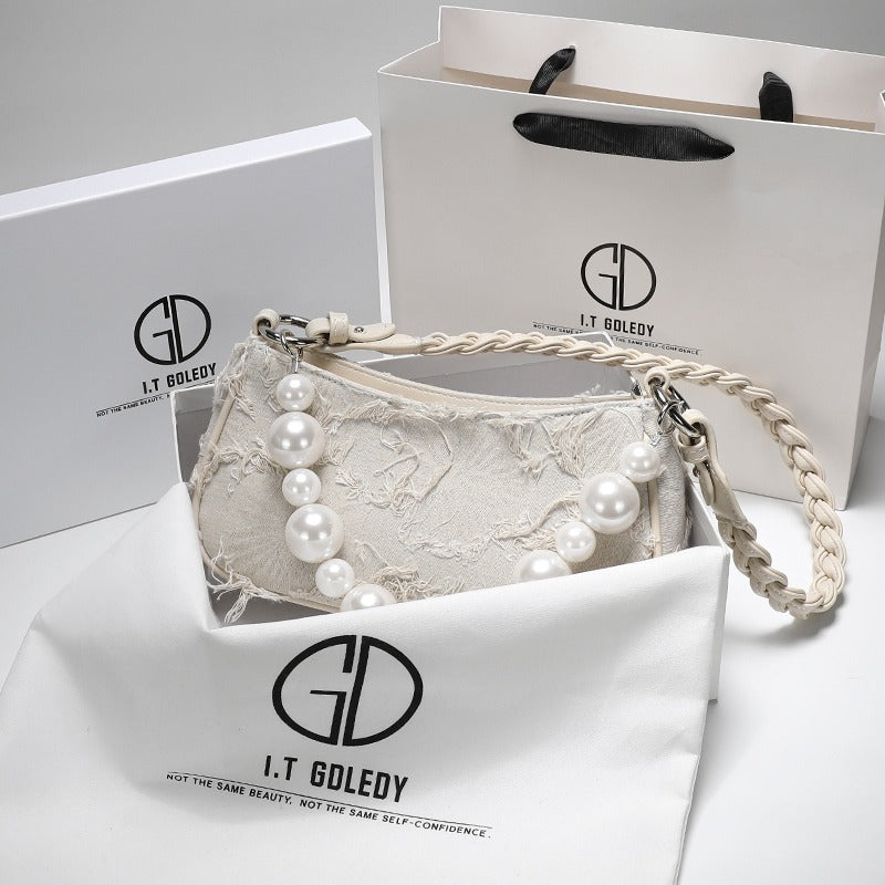 Camelia Stylish Pearl Underarm Messenger Women's Bag - Harmony Gallery