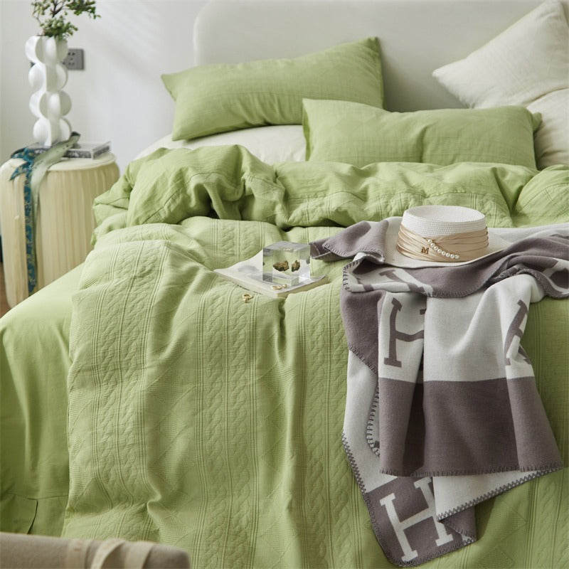 Skin-Friendly Double-Layer Four-Piece Candy Bed Set - Harmony Gallery