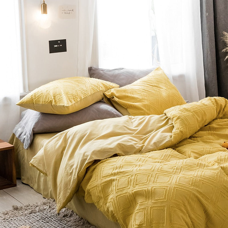 Princess Washed Cotton Long-Staple Four-Piece Bed Set - Harmony Gallery