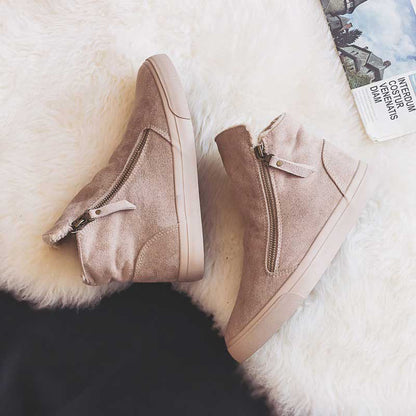 Warm Winter Canvas Snow Cotton Martin Women's Boots - Harmony Gallery