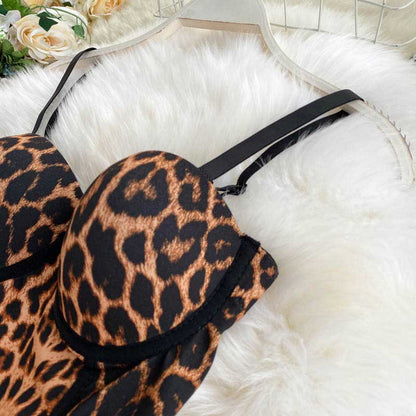 Sexy Fried Street Leopard Print Women's Corset - Harmony Gallery