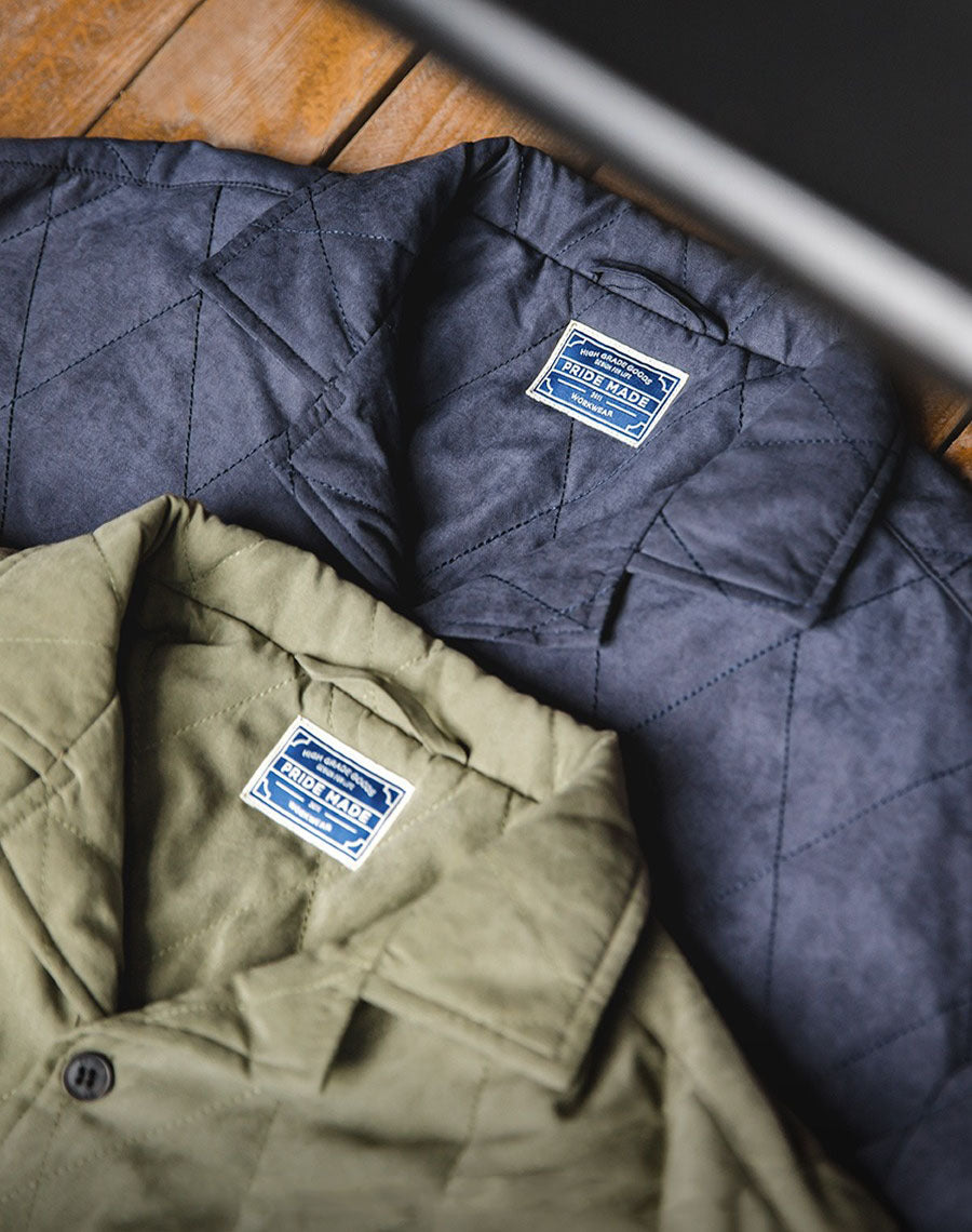 American Retro Diamond Cotton Thickened Warm Peach Men's Jacket - Harmony Gallery
