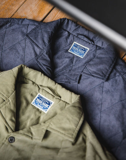 American Retro Diamond Cotton Thickened Warm Peach Men's Jacket - Harmony Gallery