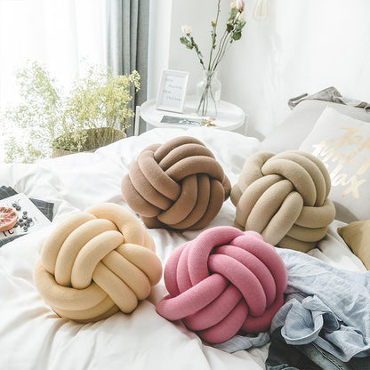 Circular Creative Decoration Round Knot Ball Cushion - Harmony Gallery