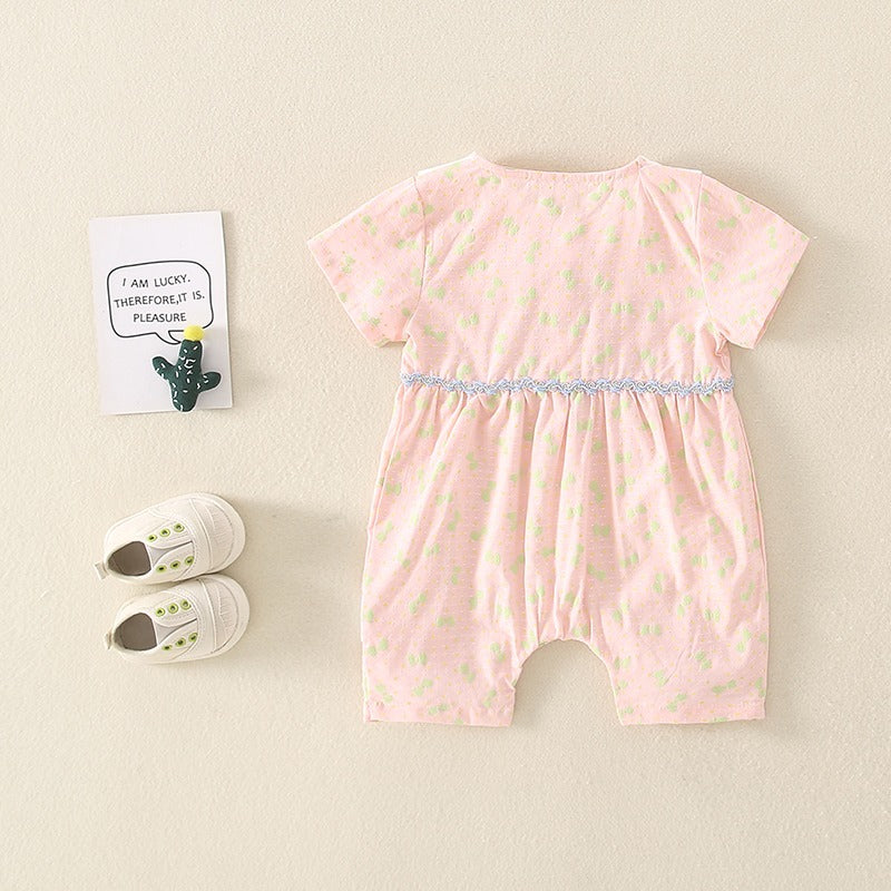 Full Moon Newborn Onesie Summer Cotton Baby Girl's Romper - Harmony Gallery