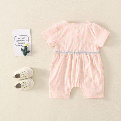 Full Moon Newborn Onesie Summer Cotton Baby Girl's Romper - Harmony Gallery