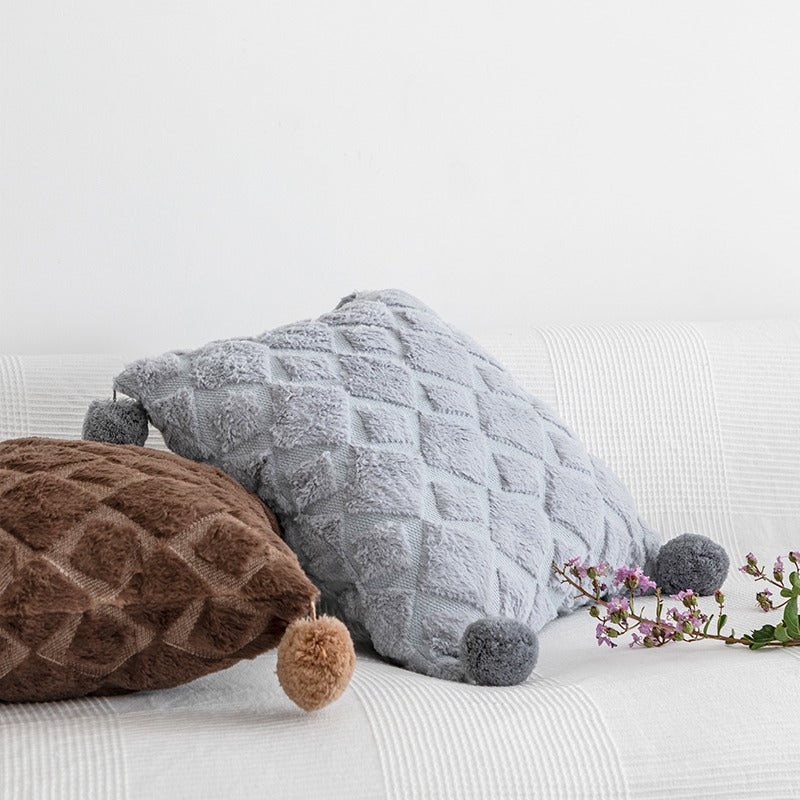 Embroidered Pompon Living Room Sofa Cushion - Harmony Gallery