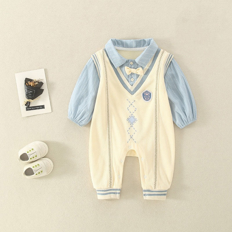 Newborn One-Piece Western College Baby Boy's Romper - Harmony Gallery