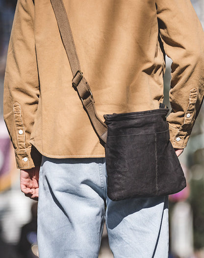 Tooling American Retro Simple Oil Wax Waterproof Canvas Men's Bag - Harmony Gallery