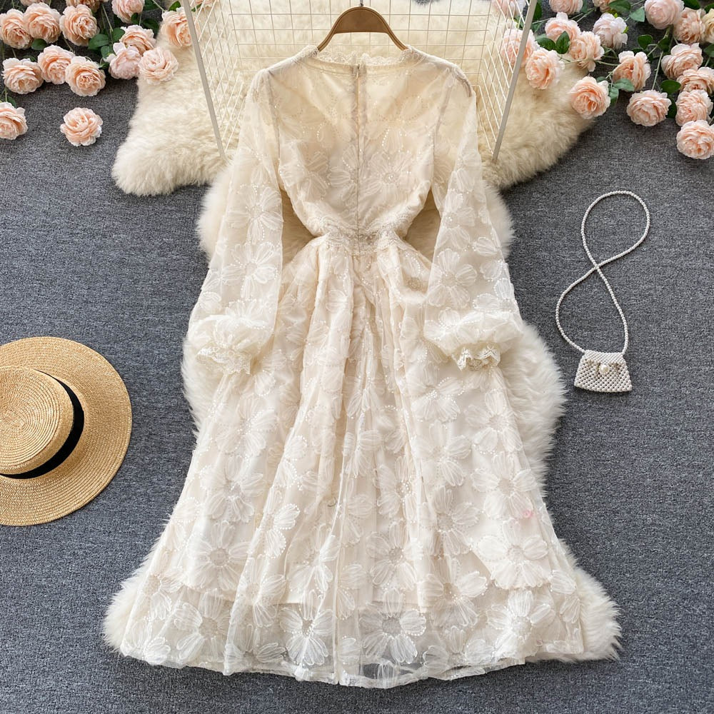 Gentle Feminine Sexy Mid-Length Trendy Women's Dress - Harmony Gallery