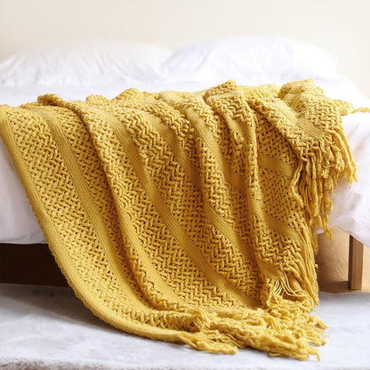 Simple Knitted Nordic Style Sofa Decoration Blanket - Harmony Gallery