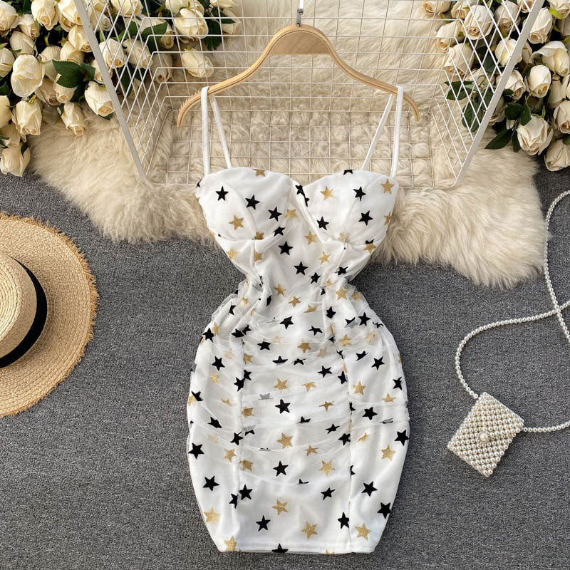 Nightclub Disco Sexy Sling Strapless Women's Dress - Harmony Gallery