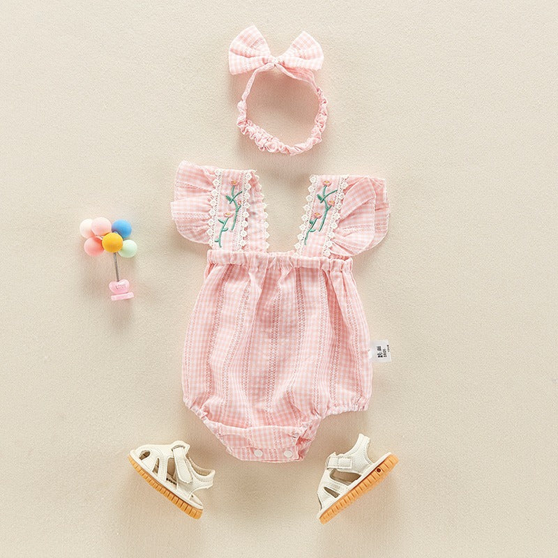 Summer Thin One-Piece Sling Summer Baby Girl's Romper - Harmony Gallery