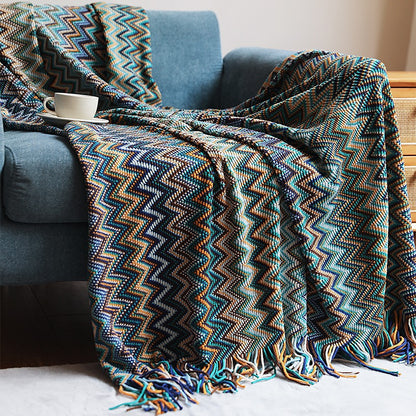 Bohemian Ethnic Knitted Decoration Tapestry Blanket - Harmony Gallery