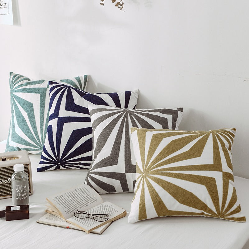 Embroidery Nordic Cotton Living Room Sofa Pillowcase - Harmony Gallery