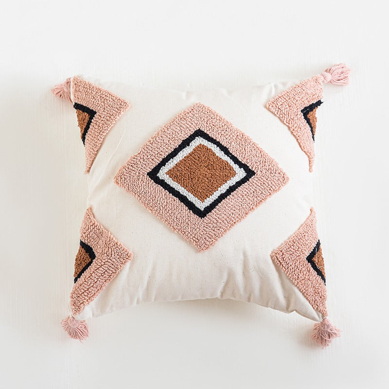 Embroidery Pink Rainbow Living Room Sofa Cushion - Harmony Gallery