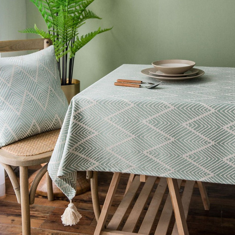 Cotton Linen Fresh Nordic Rectangular Coffee Tablecloths - Harmony Gallery