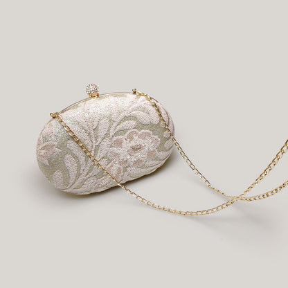 Flower Embroidery Texture Sequins Niche Clutch Bag - Harmony Gallery