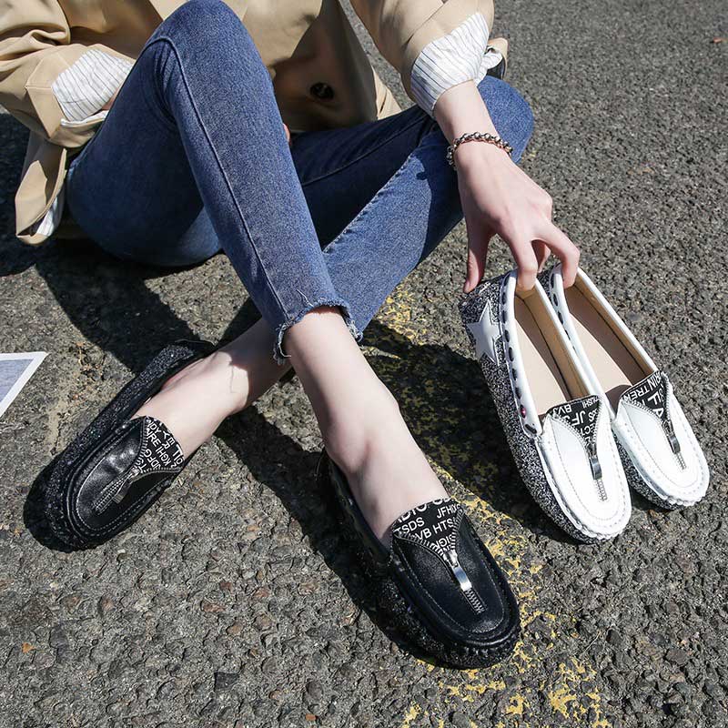 Sequined All-Match Soft-Soled Non-Slip Women's Loafer - Harmony Gallery
