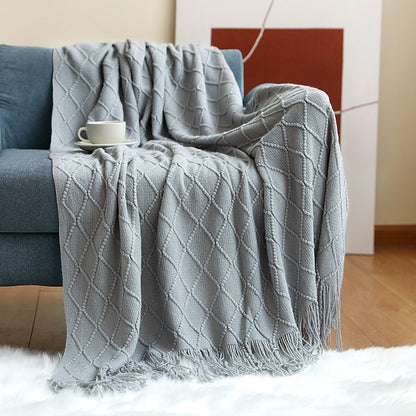 Four Seasons Knitted Nordic Style Sofa Decoration Blanket - Harmony Gallery