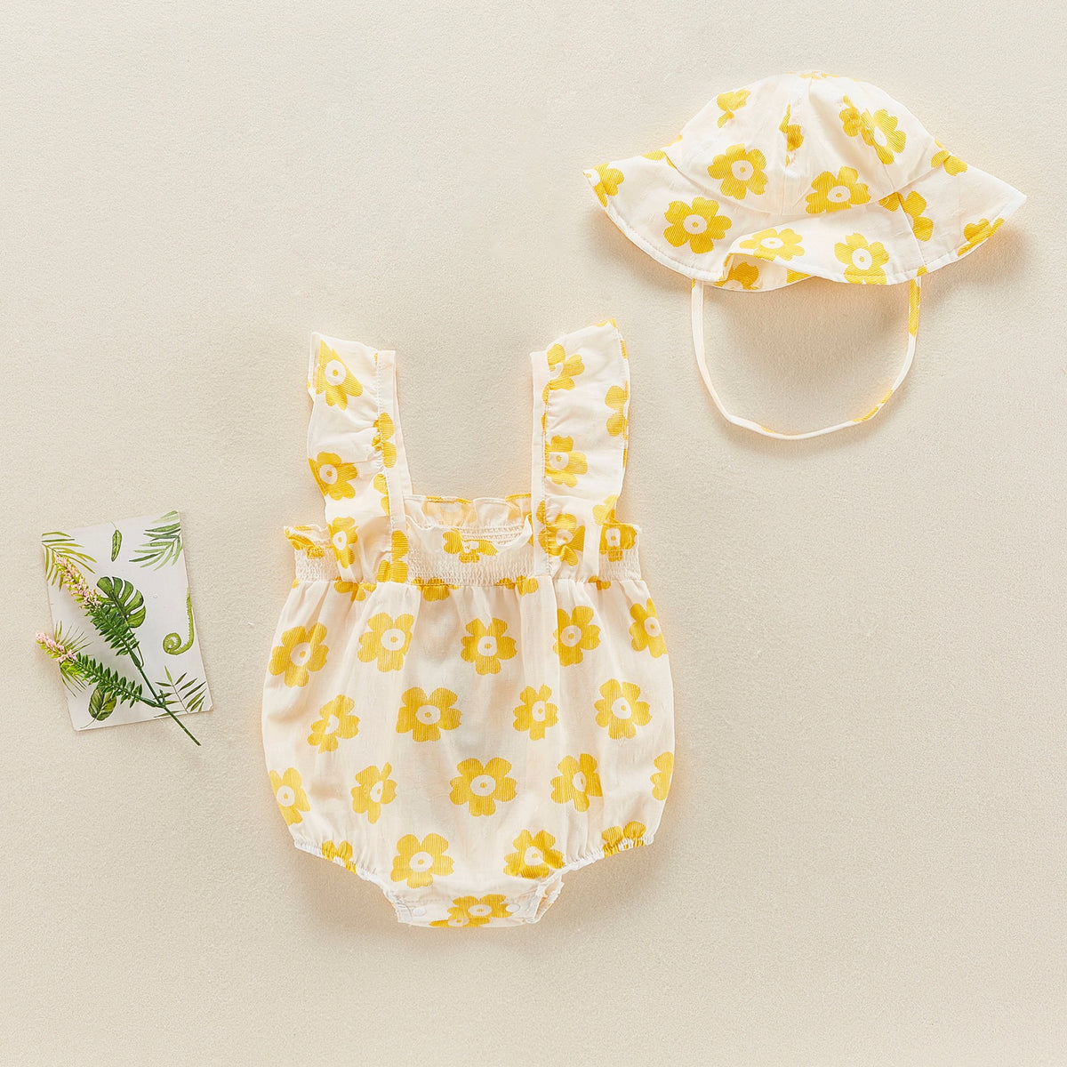 Summer Floral Thin Bodysuit Baby Girl's Romper - Harmony Gallery