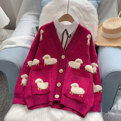 Ship Trendy Loose Knitted Women's Cardigan - Harmony Gallery