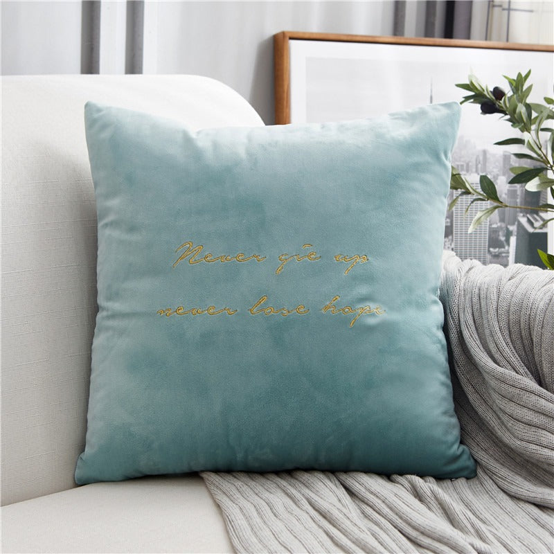 Nordic Light Luxury Velvet Sofa Living Room Cushion - Harmony Gallery