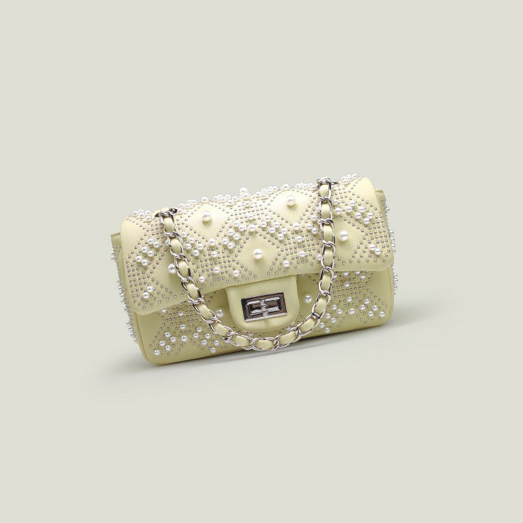 French Pearl Rhombic Chain High-End Women's Bag - Harmony Gallery