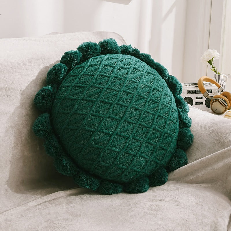 Cute Knitted Nordic Sunflower Balcony & Sofa Futon Cushion - Harmony Gallery