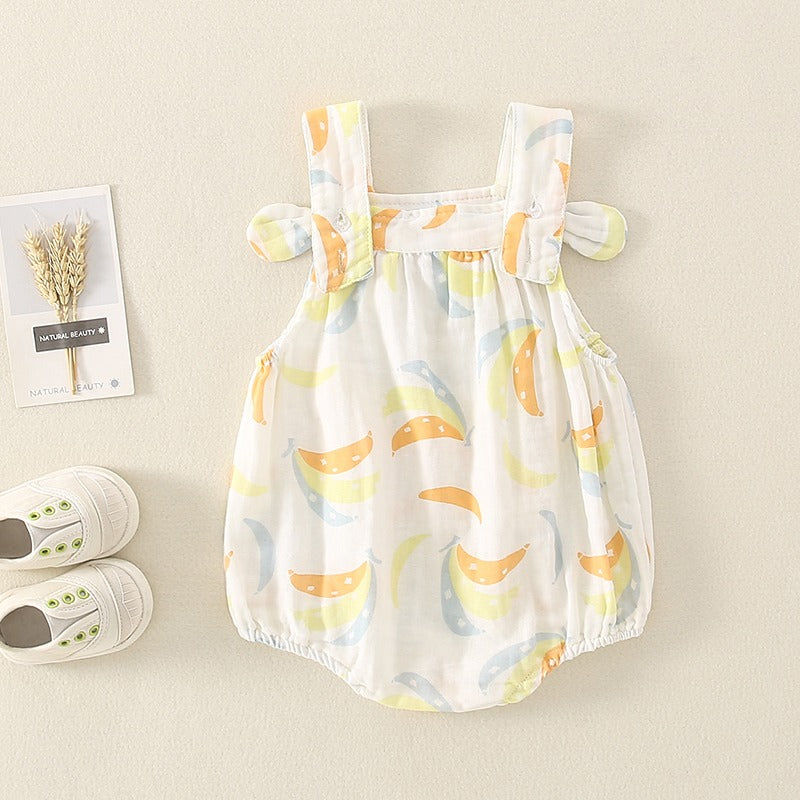 Newborn Summer Thin Cotton Baby Girl's Romper - Harmony Gallery