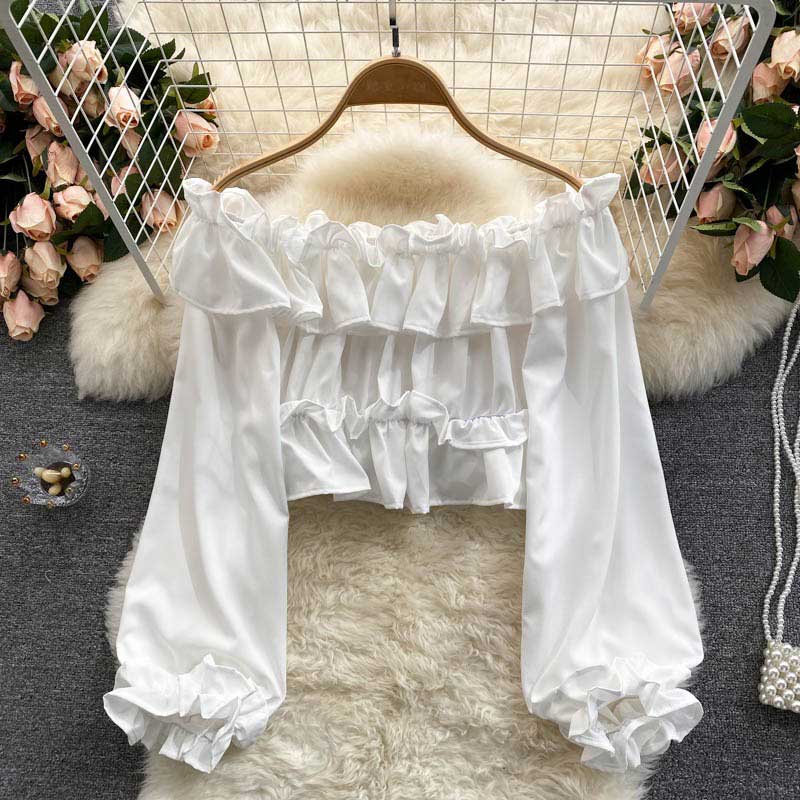 Sexy Ruffled Sunscreen Chiffon Women's Waist Top - Harmony Gallery