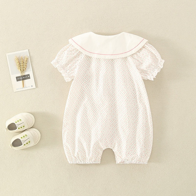 Thin Summer Bodysuit Cotton Short-Sleeved Baby Girl's Romper - Harmony Gallery
