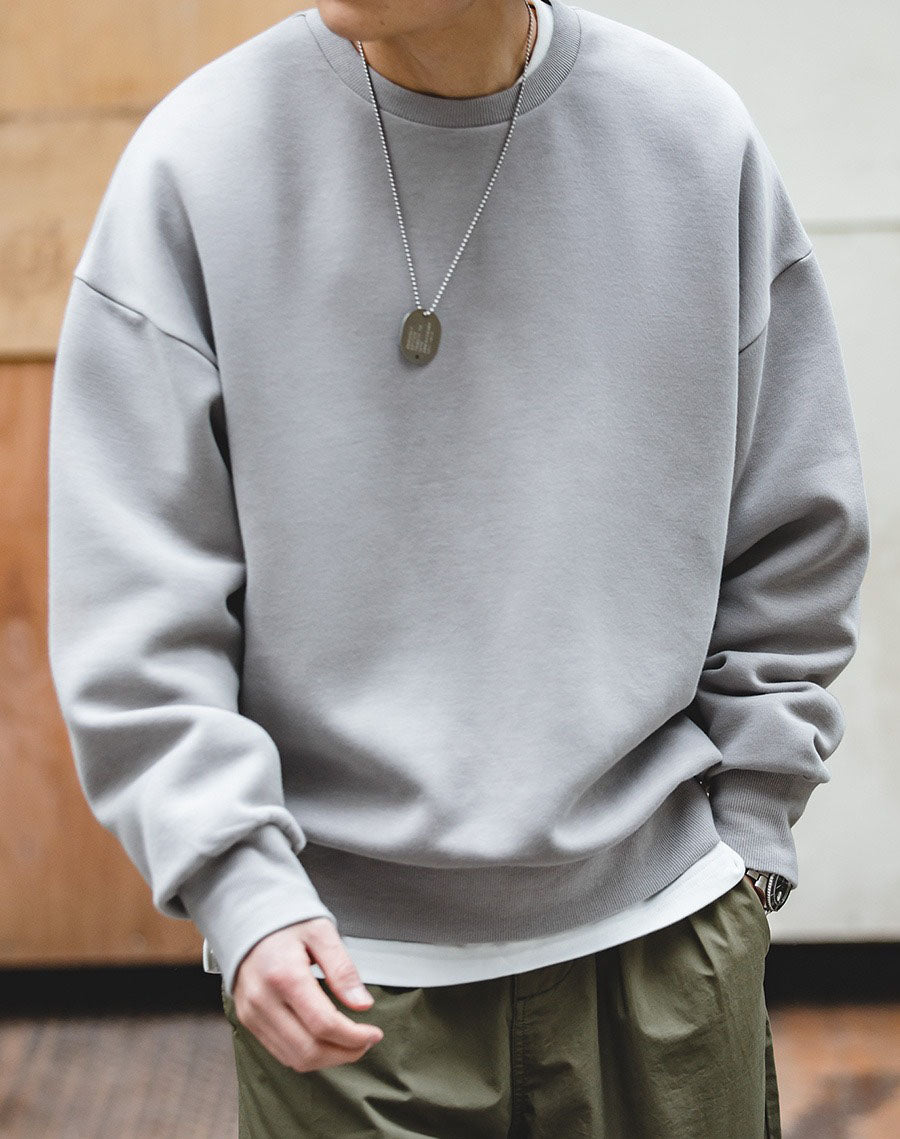 Cotton Tooling Retro Drop-Shoulder Round Neck Men's Sweater - Harmony Gallery