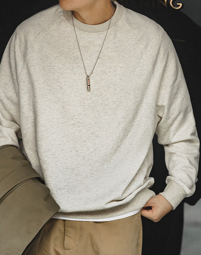 Tooling Retro Terry Cloth Round Neck Men's Sweater - Harmony Gallery