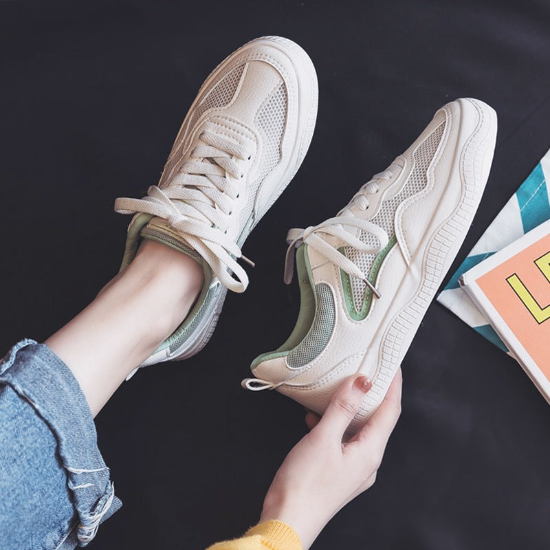 Breathable White Mesh All-Match Canvas Women's Shoes - Harmony Gallery