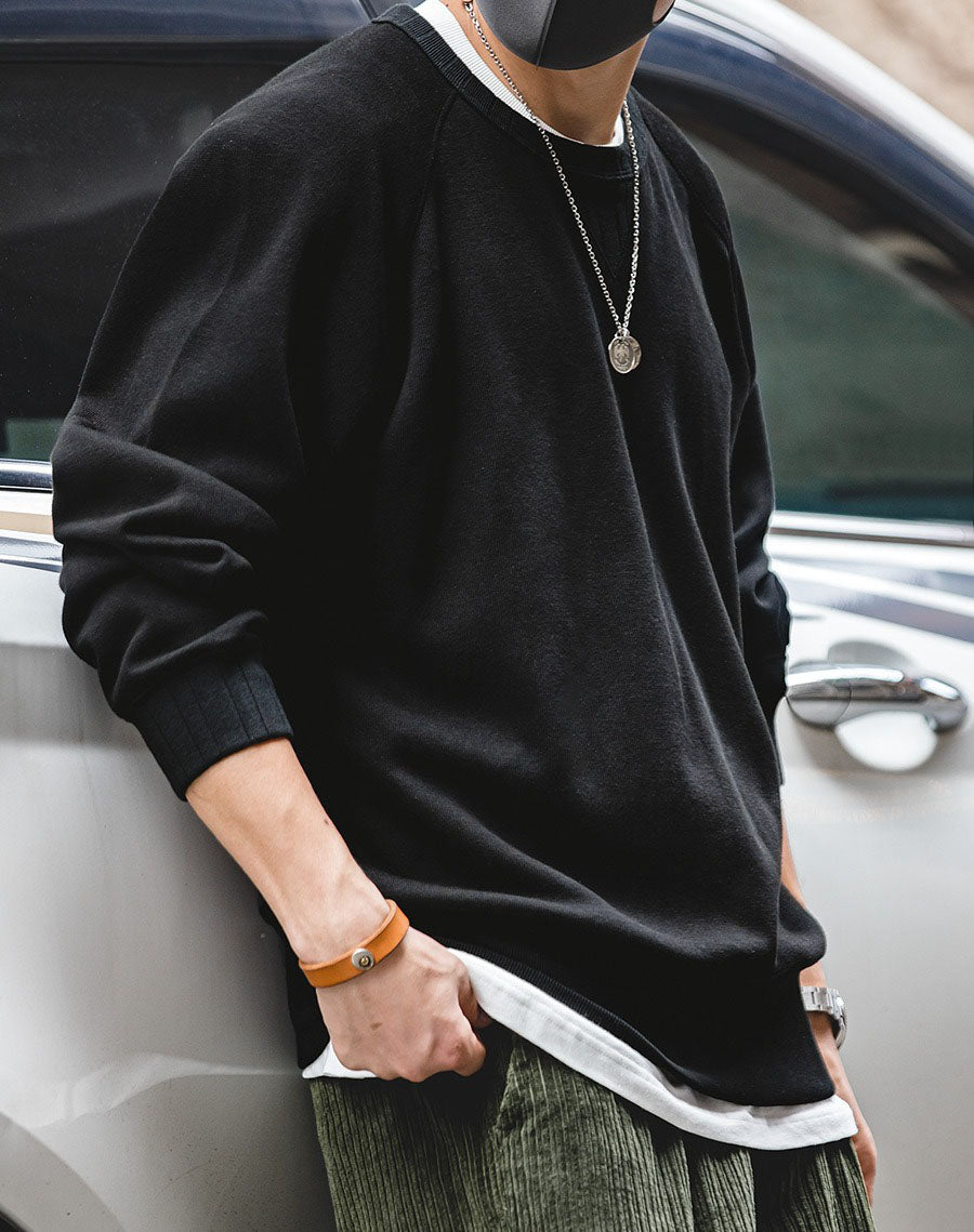 Retro Oversize Hooded Loose Vintage Men's Sweater - Harmony Gallery
