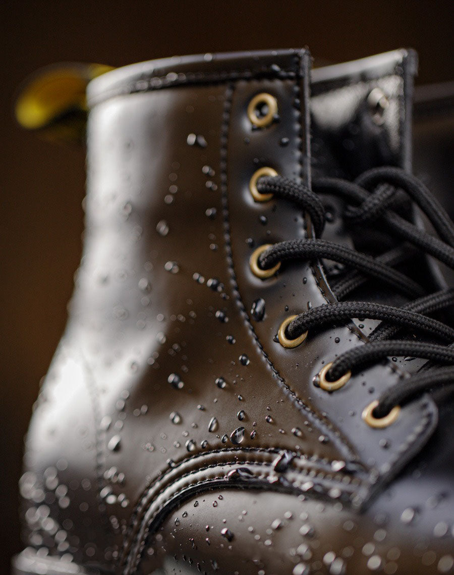 Black Thick-Soled Martin British Style Tooling Derby Men's Boot - Harmony Gallery