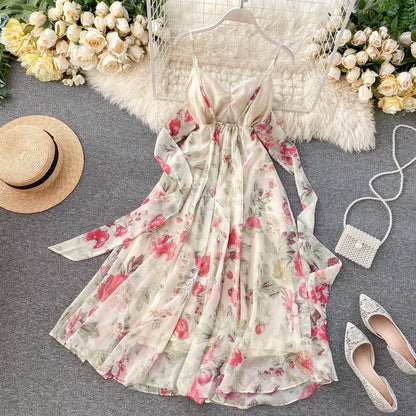 Maldives Beach Seaside Sexy Backless Women's Dress - Harmony Gallery