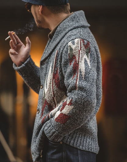 American Retro Indian Cardigan Knitted Men's Jacket - Harmony Gallery